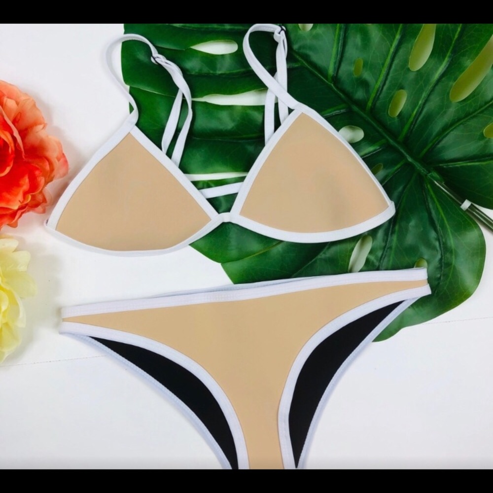 bikini beige white